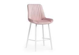 Барный стул Седа велюр розовый / белый (49x57x102)