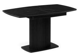 Керамический стол Фестер 140(180)х80х76 черный мрамор / черный (80x76)